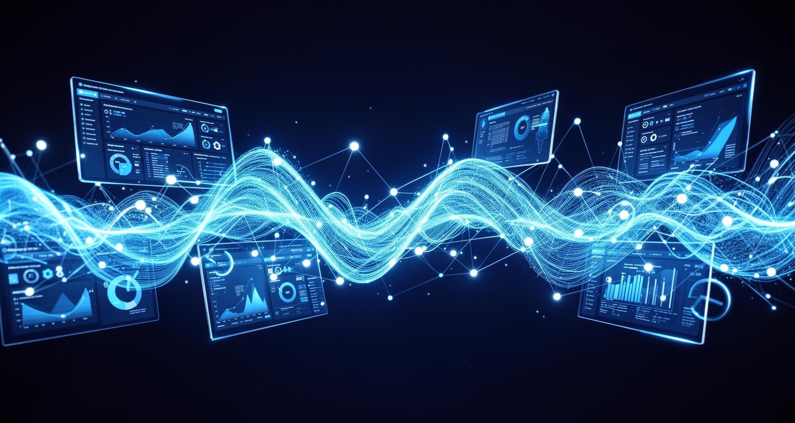 AI Marketing Analytics Dashboard showing performance metrics and conversion graphs